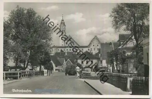 Babenhausen - Strassenansicht - Namen unkenntlich gemacht - Foto-AK - Verlag Frankh Stuttgart gel. 1949