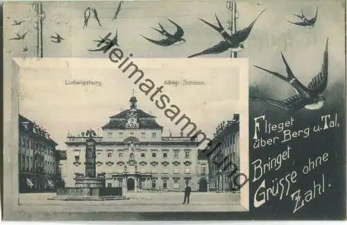 Ludwigsburg - Schloss - Schwalben - Verlag H. & V. St.