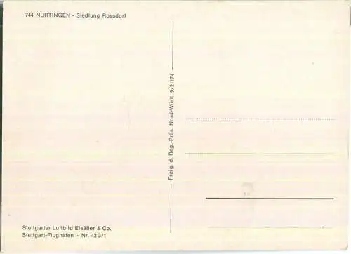 Nürtingen - Siedlung Rossdorf - Verlag Stuttgarter Luftbild Elsäßer & Co. Stuttgart-Flughafen