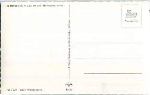 Todtmoos - Gesamtansicht - Foto-Ansichtskarte - Verlag A. Opfer Todtmoos