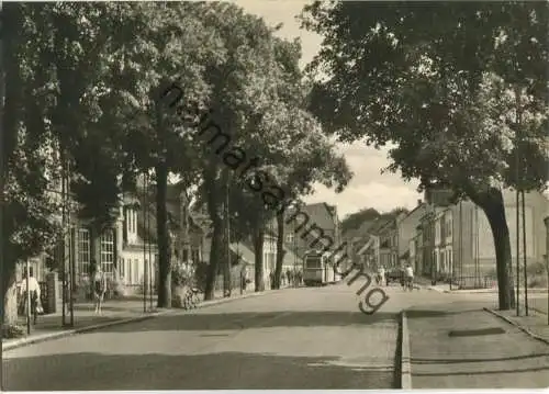 Plaue (Havel) - Hermann-Friedrich-Straße - Straßenbahn - Foto-Ansichtskarte - Verlag konsum foto-color magdeburg