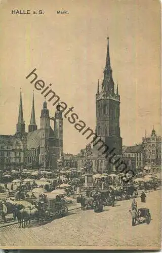 Halle (Saale) - Markt - Verlag Louis Glaser Leipzig
