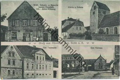 Asendorf - Woll-Schnitt und Materialwaren-Geschäft - Gut Freimann - Gut Kleinau - Kirche