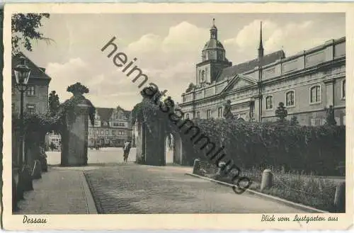 Dessau - Blick vom Lustgarten aus - Verlag Fr. Lindner Leipzig