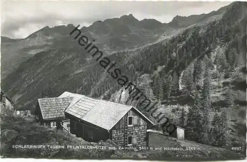 Schladminger Tauern - Preintalerhütte gegen Zwiesling und Höchstein - Foto-AK - Verlag P. Ledermann Wien