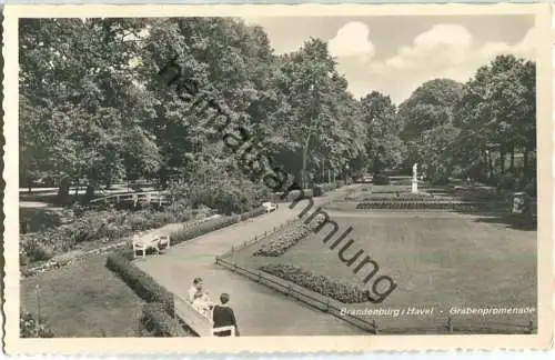 Brandenburg/Havel - Grabenpromenade - Foto-Ansichtskarte - Verlag Schöning & Co. Lübeck