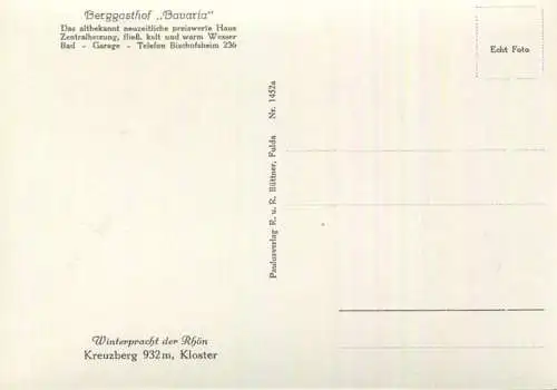 Bischofsheim an der Rhön - Berggasthof Bavaria - Kreuzberg Kloster - Foto-AK Grossformat