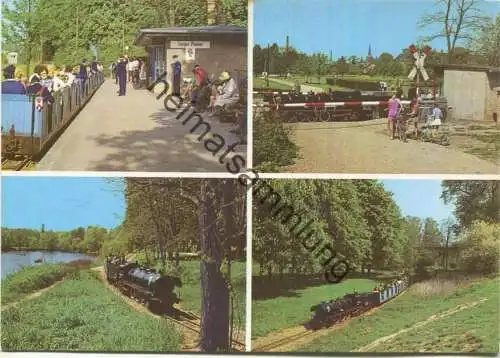 Leipzig - Pioniereisenbahn am Auensee - AK Grossformat - Verlag VEB Bild und Heimat Reichenbach