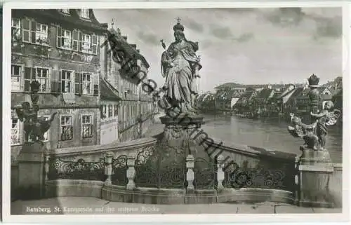 Bamberg - St. Kunigunde auf der unteren Brücke - Foto-Ansichtskarte - Verlag Gebr. Metz Tübingen