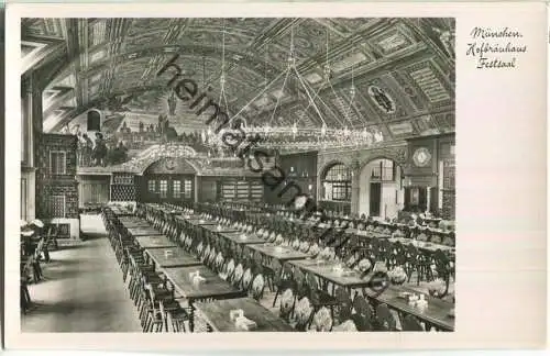 München - Hofbräuhaus - Festsaal - Foto-Ansichtskarte - Verlag A. Lengauer München