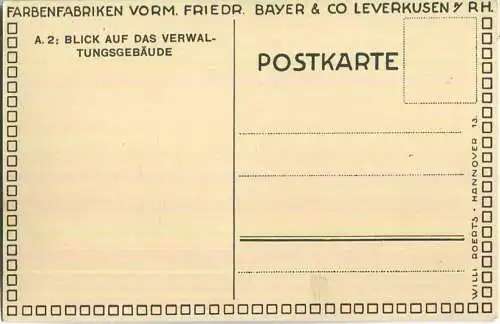 Leverkusen - Verwaltungsgebäude - Farbenfabriken vormals Friedr. Bayer & Co Leverkusen a/ Rh.