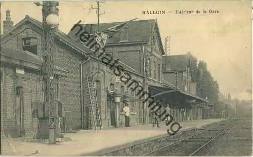 Halluin - Interieur de la Gare - Bahnhof - Feldpost