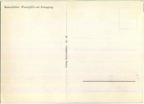 Beatushöhlen - Wasserfälle mit Kreuzgang - Verlag Beatushöhlen Nr. 26 30er Jahre