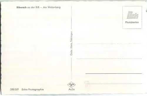 Biberach - Am Weberberg - Foto-Ansichtskarte - Verlag Gebr. Metz Tübingen