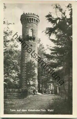 Turm auf dem Kickelhahn - Foto-Ansichtskarte - Verlag R. Bechstein Ilmenau 50er Jahre