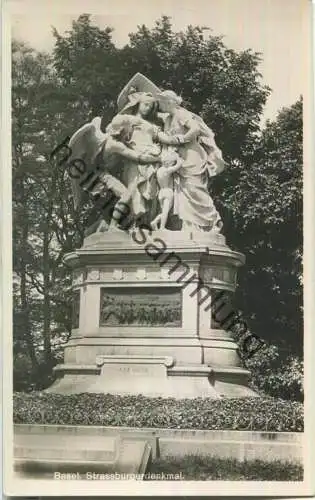 Basel - Strassburgerdenkmal - Monument de Strasbourg - Foto-Ansichtskarte