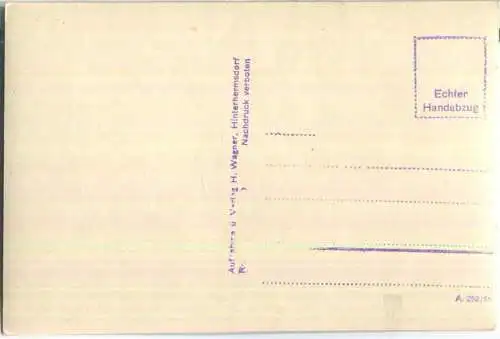 Bootsstation Obere Schleusen Klamm - Foto-Ansichtskarte - Verlag H. Wagner Hinterhermsdorf - Handabzug 50er Jahre