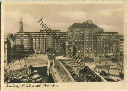 Hamburg - Chilehaus und Ballinhaus - Foto-Ansichtskarte