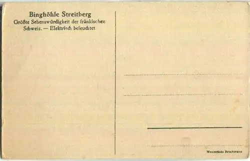 Binghöhle - Eingang zur Venusgrotte - Verlag Mezzotinto Bruckmann