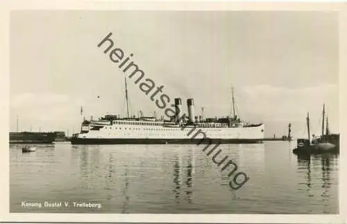 Konung Gustaf V. Trelleborg - Foto-AK - Foto och ensamrätt Hagström & Westberg Trelleborg