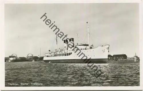 Tagfärjan Starke - Trelleborg - Foto-AK - Ensamrätt & foto AB. Trafikrestauranger Trelleborg