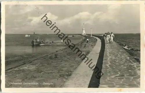 Swinemünde - Ostmole - Foto-Ansichtskarte - Verlag Schöning & Co. Lübeck
