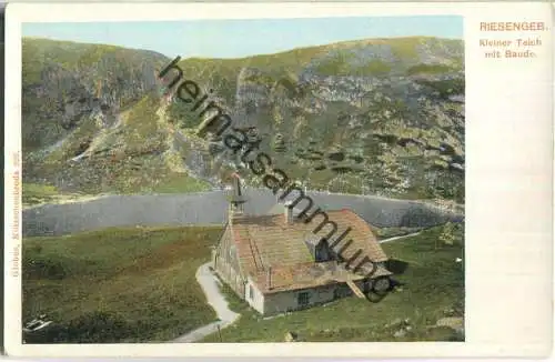 Riesengebirge - Kleiner Teich mit Baude - Verlag Globus Kötzschenbroda ca. 1900