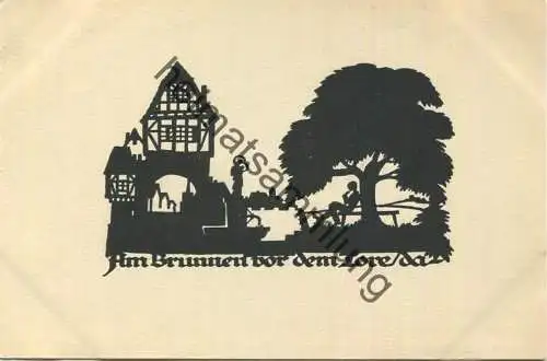 Am Brunnen vor dem Tore - Schattenbild A. M. Schwindt - Verlag Hessischer Heimatverlag Darmstadt