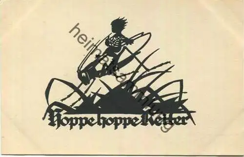 Hoppe hoppe Reiter - Schattenbild A. M. Schwindt - Verlag Hessischer Heimatverlag Darmstadt
