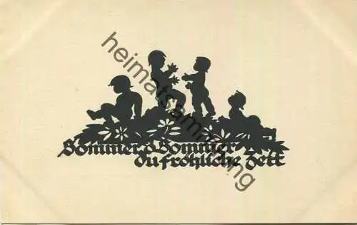 Sommer o Sommer du fröhliche Zeit - Schattenbild A. M. Schwindt - Verlag Hessischer Heimatverlag Darmstadt