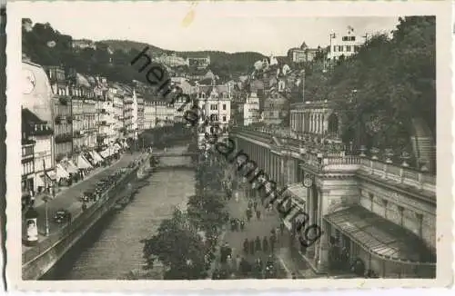 Karlsbad - Felsenquelle und Mühlbrunn-Kolonnade - Foto-Ansichtskarte