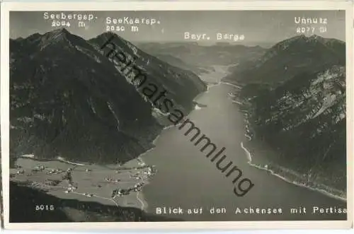 Blick auf den Achensee mit Pertisau - Foto-Ansichtskarte - Verlag Georg Angerer Schwaz