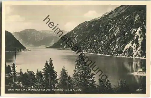 Blick von der Scholastika auf den Achensee - Foto-Ansichtskarte - Verlag A. Schöllhorn Innsbruck