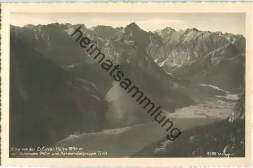 Blick von der Erfurter Hütte auf Achensee und Karwendelgruppe - Foto-Ansichtskarte - Verlag A. Schöllhorn Innsbruck