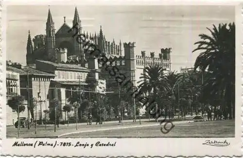 Mallorca (Palma) - Lonja y Catedral - Foto-AK gel. 1953