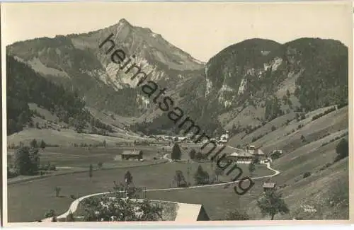 Reuthe mit Hangspitze - Foto-Ansichtskarte - Photo K. Hiller Bezau