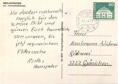 Merlischachen am Vierwaldstättersee - AK-Grossformat - Verlag Engelberger Stansstad gel. 1971