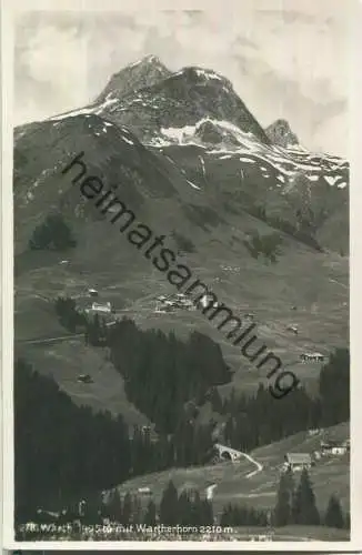 Warth mit Wartherhorn - Foto-Ansichtskarte - Verlag J. Hegenbart Bludenz