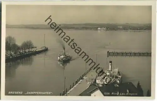 Bregenz - Dampferhafen - Foto-Ansichtskarte - Verlag C. Risch-Lau Bregenz