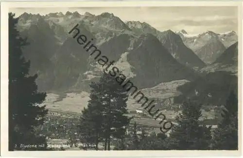 Bludenz mit Scesaplana & Rhätikon - Foto-Ansichtskarte - Verlag G. Heinzle's Erben Bludenz