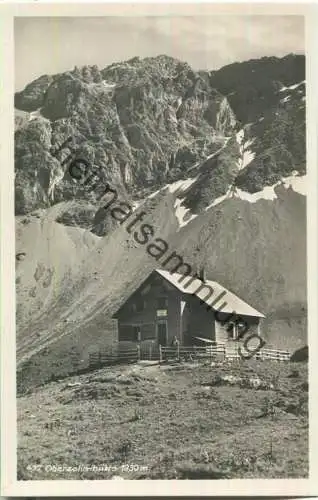 Oberzalimhütte - Foto-Ansichtskarte - Verlag G. Heinzle 's Erben Bludenz