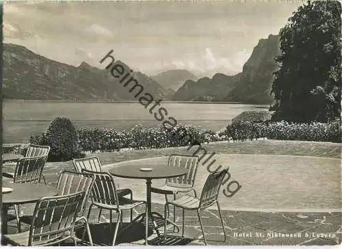 Hotel St. Niklausen bei Luzern - Besitzer H. Heer-Eitschi - Foto-Ansichtskarte - Verlag E. Goetz Luzern