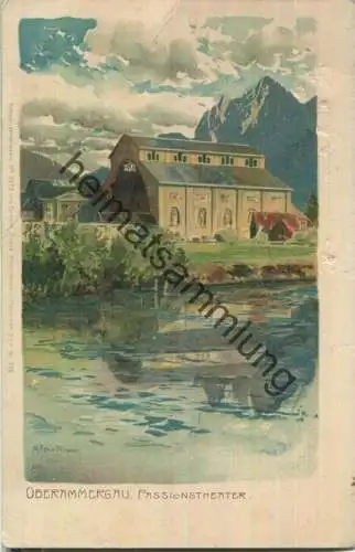 Oberammergau - Passionstheater - Künstlerkarte M. Zeno Diemer - Verlag Ottmar Zieher München ca. 1900