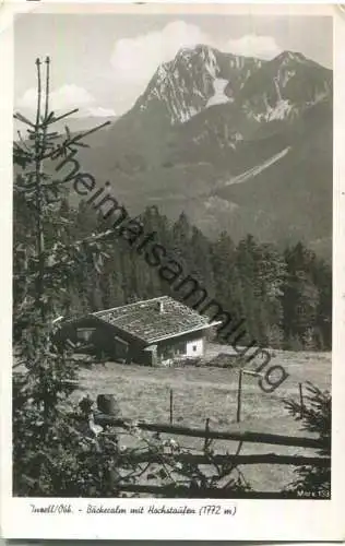 Inzell - Bäckeralm mit Hochstaufen - Foto-Ansichtskarte - Verlag Marx Inzell