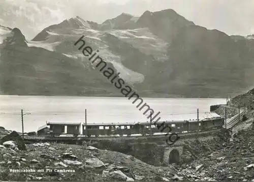 Berninabahn mit Piz Cambrena - Foto-AK Grossformat - Verlag Photoglob Wehrli AG Zürich