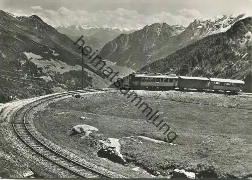 Alp Grüm - Kehre der Berninabahn - Foto-AK Grossformat - Verlag Otto Furter Davos-Platz