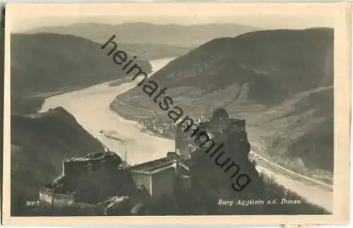 Burg Aggstein an der Donau - Foto-Ansichtskarte - Postkartenverlag Donauland Wien