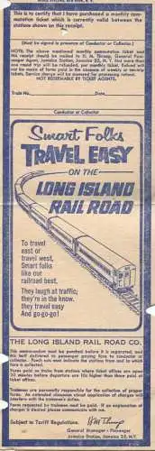 USA - The Long Island Rail Road Co. - Fahrkarte