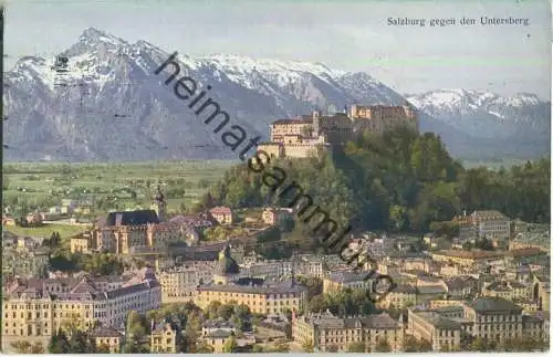 Salzburg gegen den Untersberg - Verlag J. Huttegger Salzburg