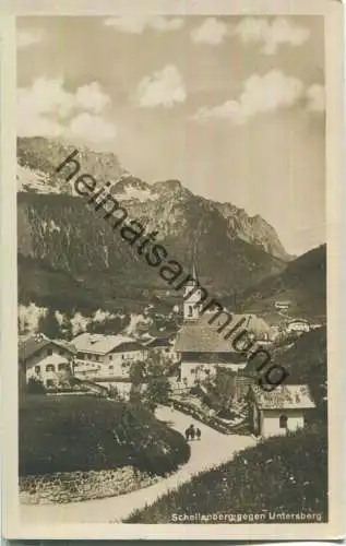 Schellenberg gegen Untersberg - Foto-Ansichtskarte - Verlag Eugen Richter Berchtesgaden